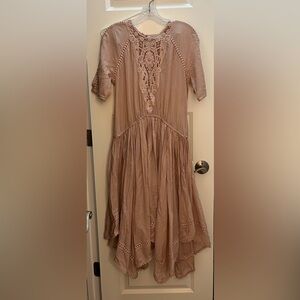 Zimmermann Cotton Blush Pink Lace Dress
